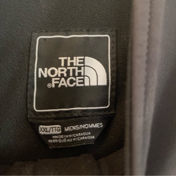 Men’s black NorthFace soft shell jacket size XXL high collar zipper detailing - Picture 5 of 6
